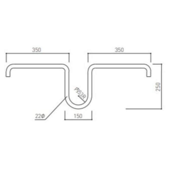 SK-117B エレベーター吊フック W806×H250 ジンクロメートメッキ