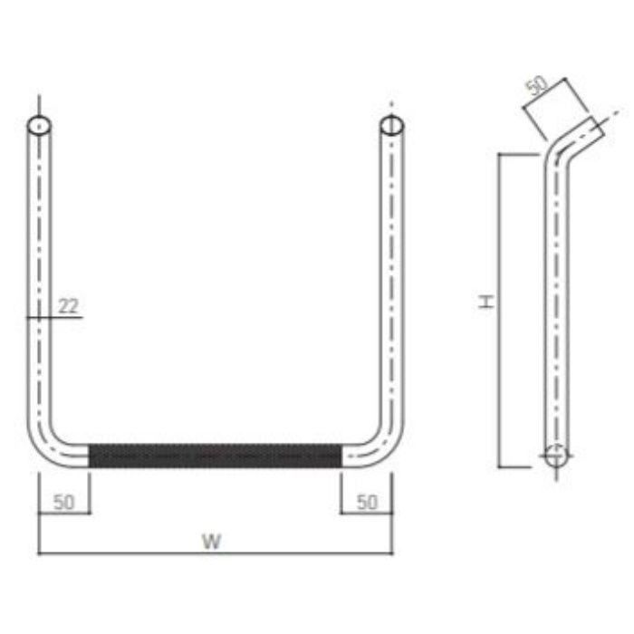 SST-22R-300×300 タラップ 滑止めローレット加工付 埋込タイプ 300×300 丸鋼22φ