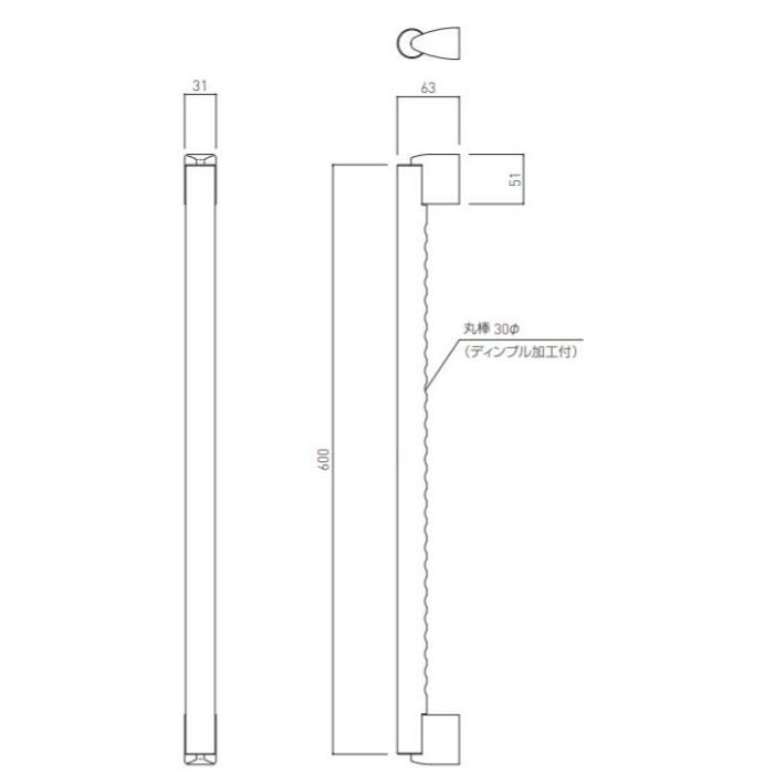 SK-DHR-1BR バリアフリー商品 手すり 玄関・トイレ用 ダークブラウン