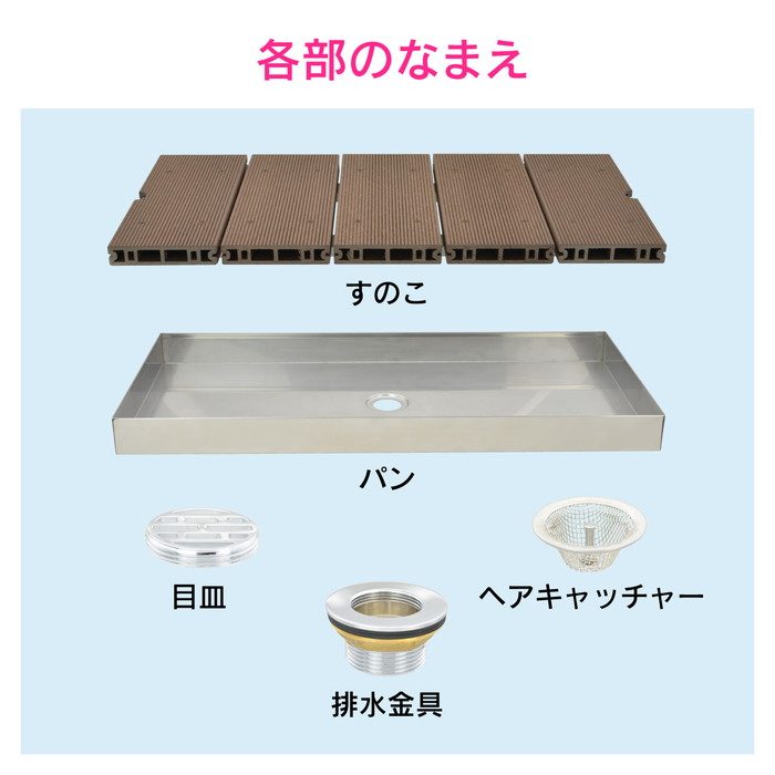 GA-RM001 GAONA 屋外用パン ペット用 （足洗い場 すのこ 滑り止めつき 樹脂木）