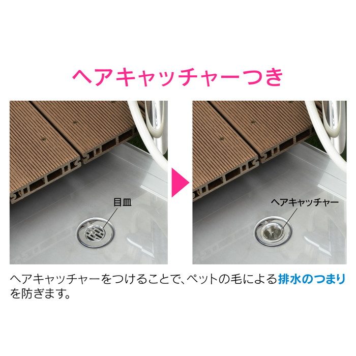 GA-RM001 GAONA 屋外用パン ペット用 （足洗い場 すのこ 滑り止めつき 樹脂木）