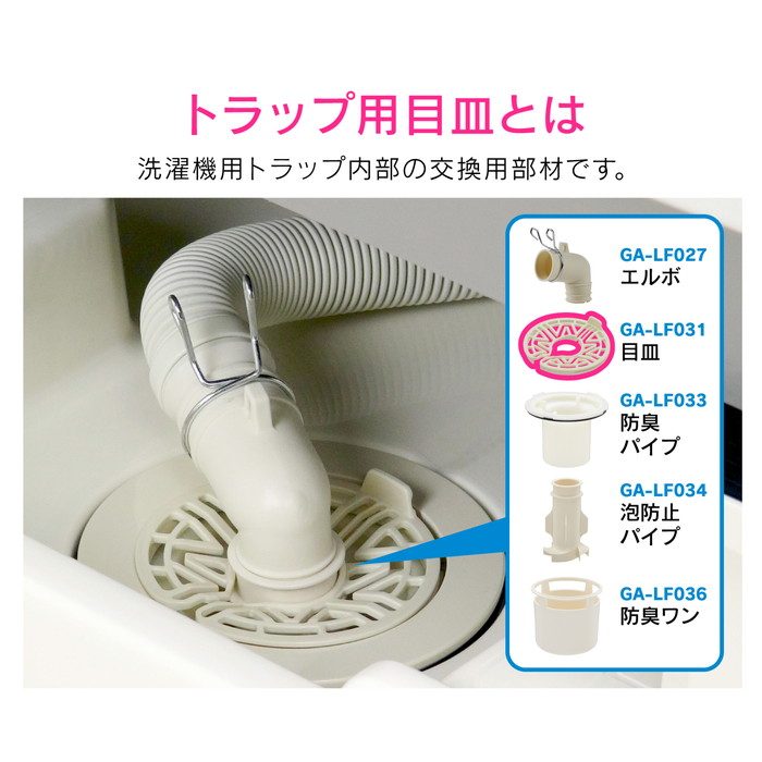GA-LF031 GAONA 洗濯機排水口接続トラップ用 目皿 （洗濯機パントラップ 掃除 交換用）