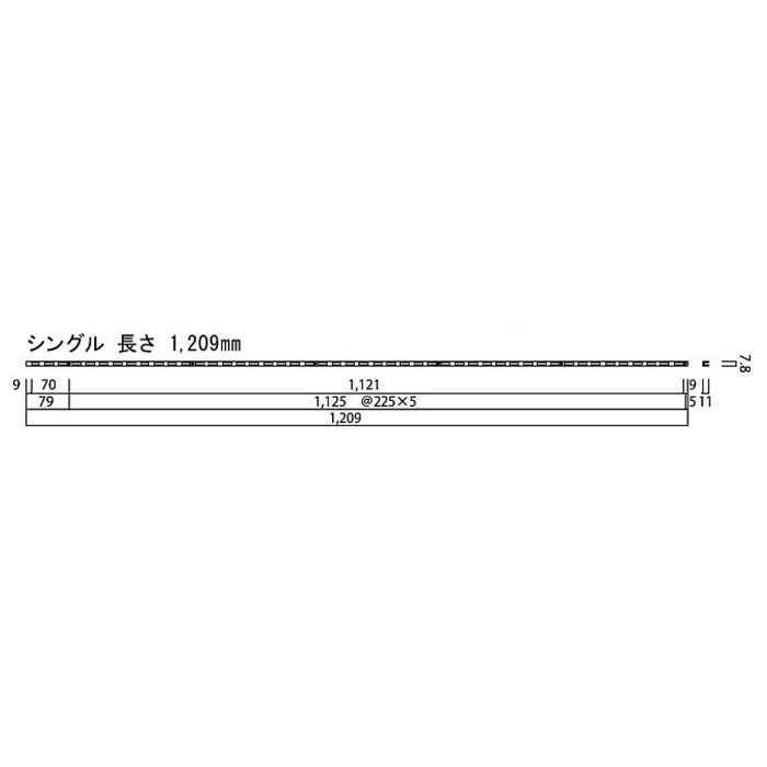 SKTTS12-2-W 背中の壁用棚柱 厚み11mm 長さ1200mm シングル（2本入）  ホワイト