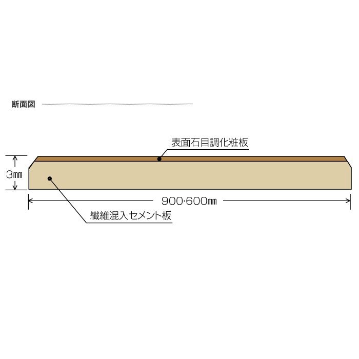 WFWS-300B ウッドペッカー不燃ウォール ストーン  セラミック仕様 総厚3mm 900×600mm スレートブラック 4枚入