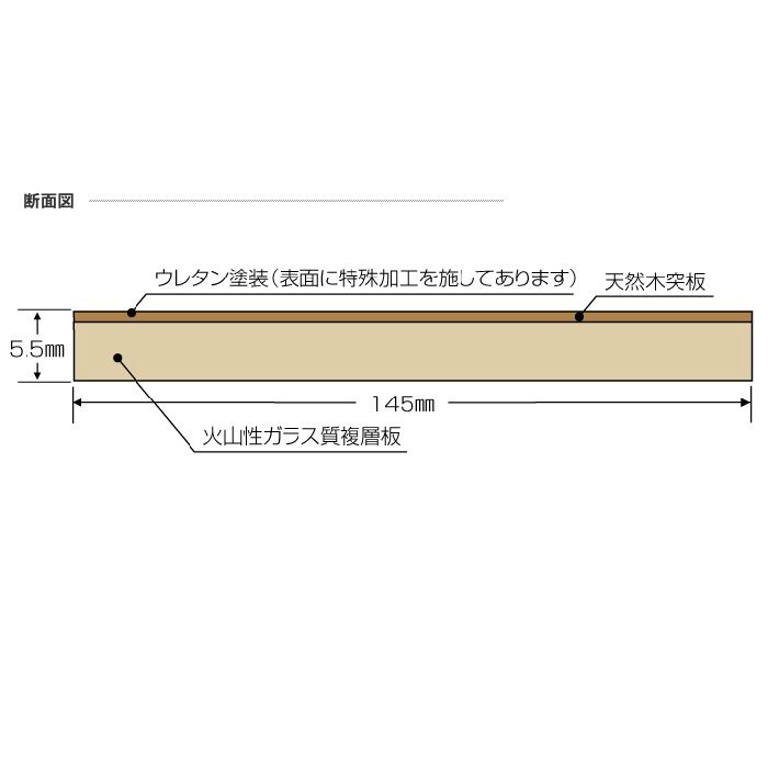 WFW-2241 ウッドペッカー不燃ウォール カービング 総厚5.5mm 145mm巾  バーチカル ナラ（節あり） ナチュラル 6枚入