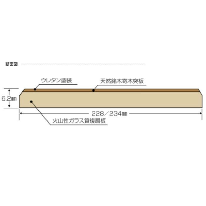 ウッドペッカー不燃和柄 総厚6.2mm 228×1818mm いちまつ 4枚入