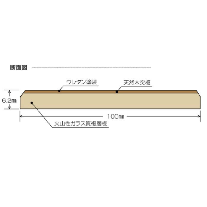 WFT-7700 ウッドペッカー不燃天井NEO 総厚6.2mm 100mm巾 ナラ 8枚入