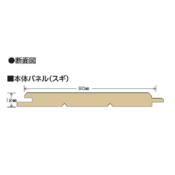 パスポートウォール 腰壁セット 無垢腰壁材 本体パネル スギ（ウレタン塗装） 9枚入
