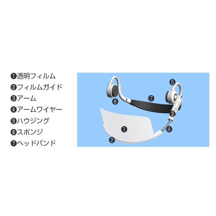 W-HSM-1B ヘッドセットマスク ブラック （1個入）