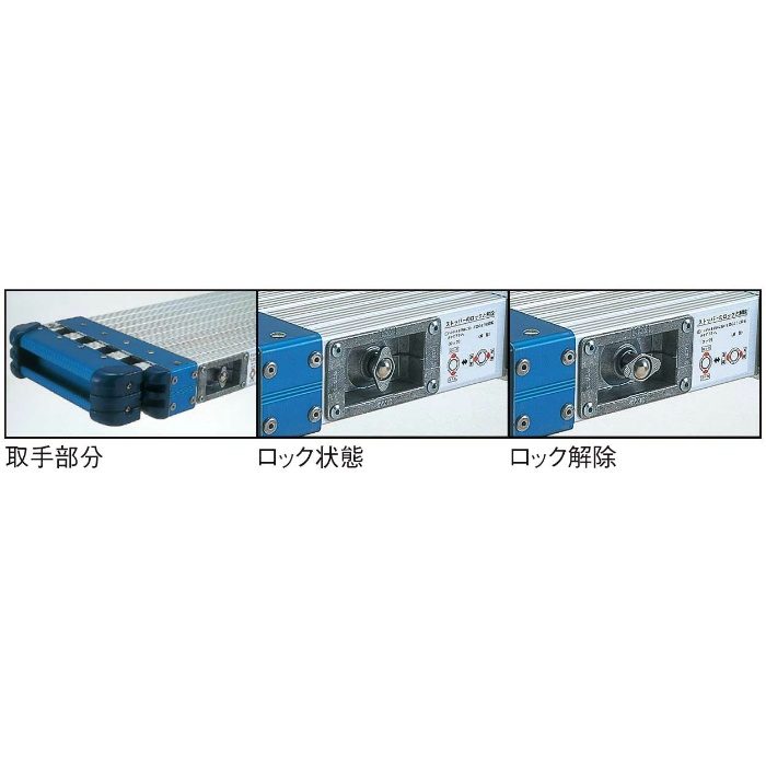 STKD-E2023 両面使用型伸縮足場板 ブルーコンパクトステージ【アウン 