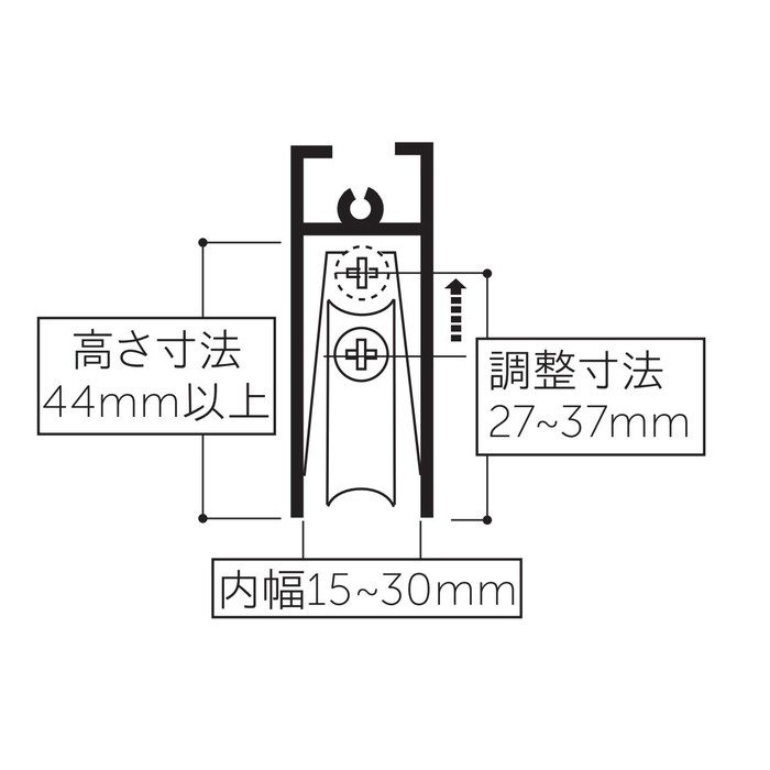 S-228 サッシ用取替戸車 羽根ビス拡張式 M15（B）035型