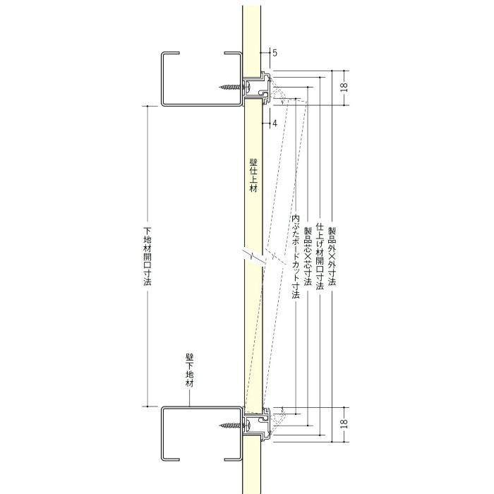 WS250-9 ホワイト ビニール 壁用点検口枠 9.5mm用 62317