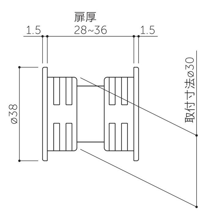 P-338 明り窓（丸型38φ） ミルキー 丸喜金属【アウンワークス通販】