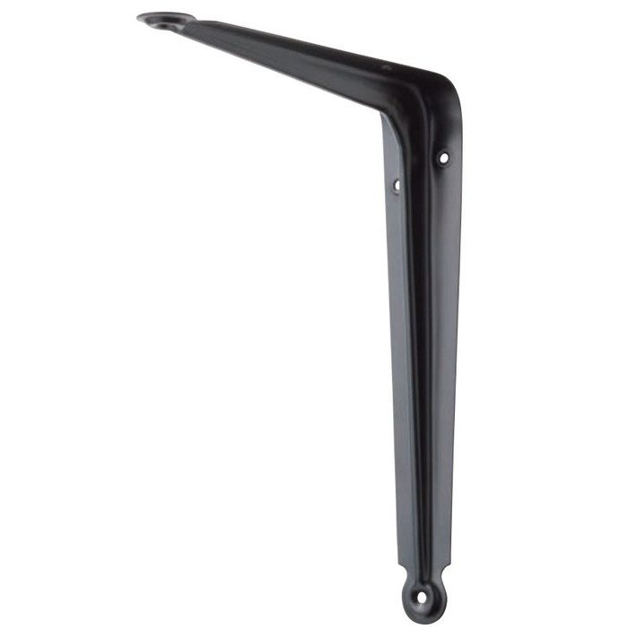 N-470 イレブン棚受（鋼板） 125×150 ブラック