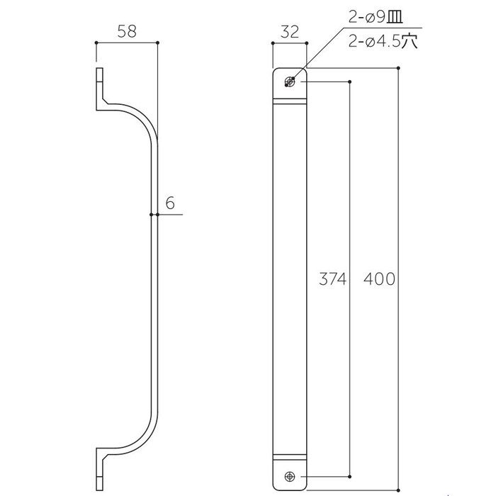 AIN-100 インダストリアルシリーズ アイアンドアハンドルⅠ マット