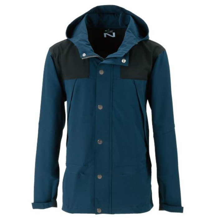 NA-3081 Nクール®ウェア マウンテンパーカー仕様 ストレッチ素材加工 フード 服単品 ネイビー 2L
