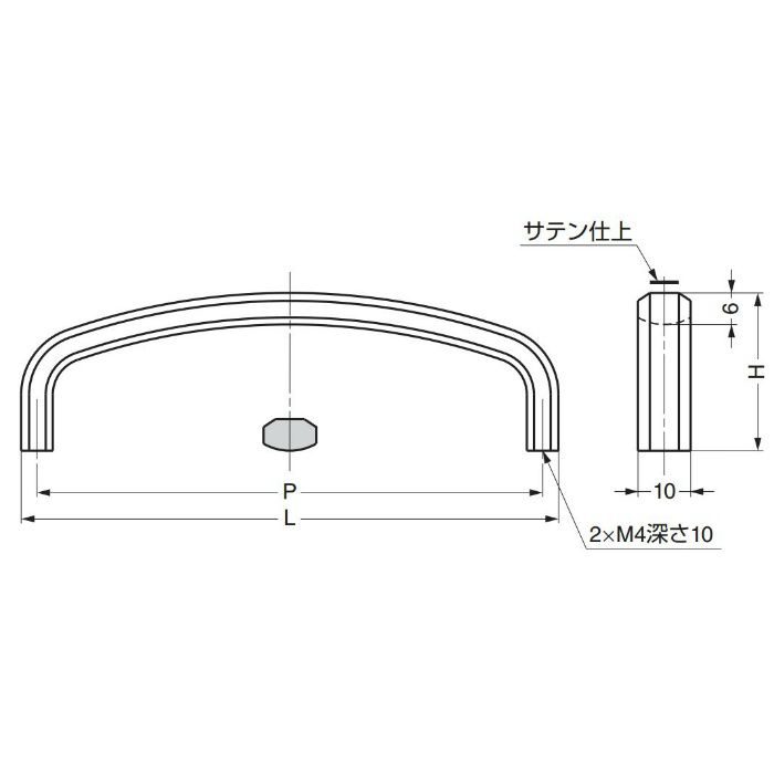 ランプ印ステンレス鋼(SUS316)製ハンドルXL-JSR型 XL-JSR135TT 100-012-798