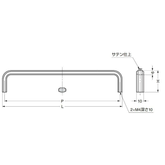 ランプ印ステンレス鋼(SUS316)製ハンドルXL-JS型 XL-JS260TT 100-012-793