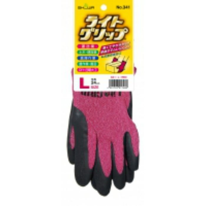 NO341-LR ライトグリップ（タグ付） Lサイズ レッド