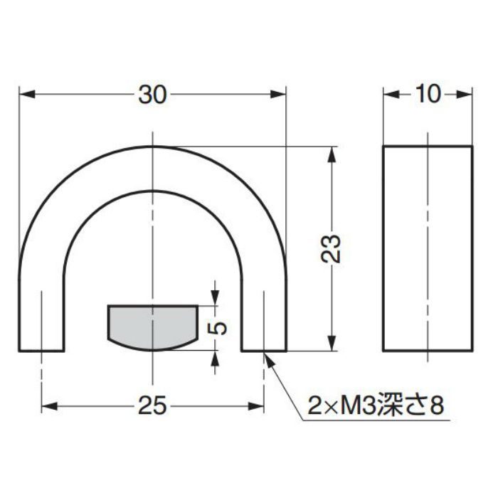 ランプ印ステンレス鋼製ハンドルKB型 KB-30M 100-011-093