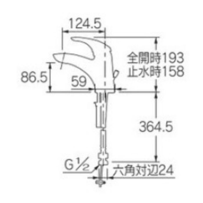 183-008-D TAMON シングルレバー混合栓 マットブラック 引棒付き