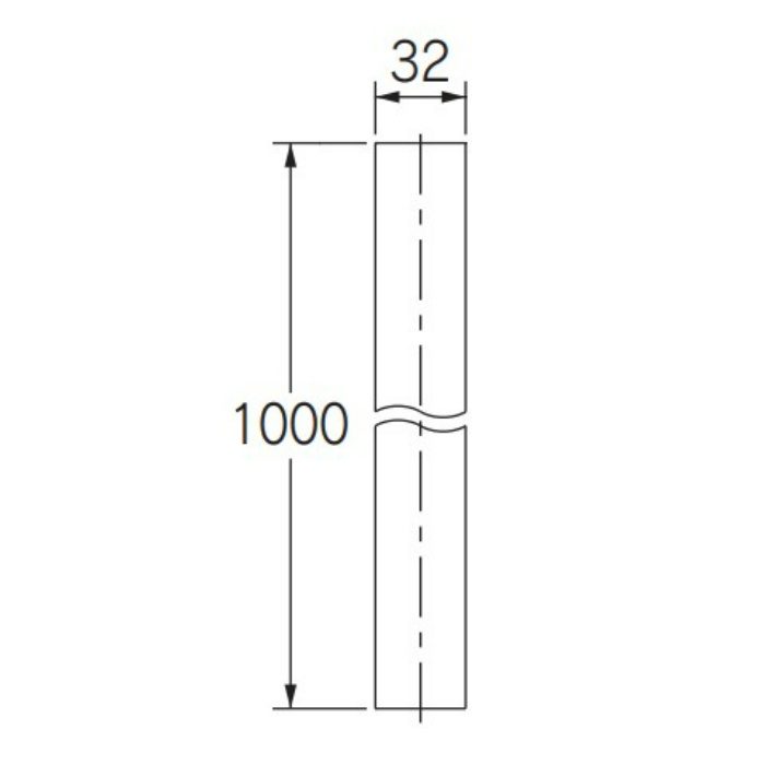 468-822-32 排水管 ホワイト 径32mm×長さ1m