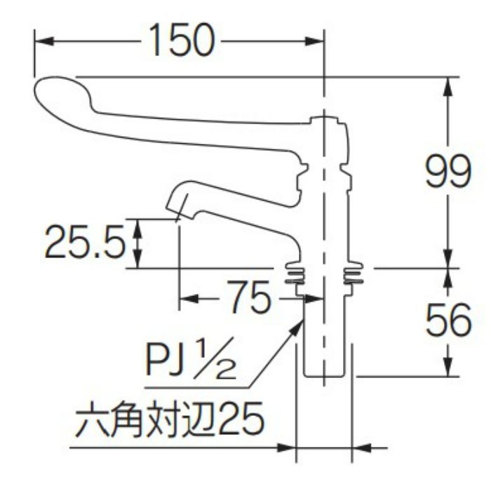 700-012-13 レバー式立水栓