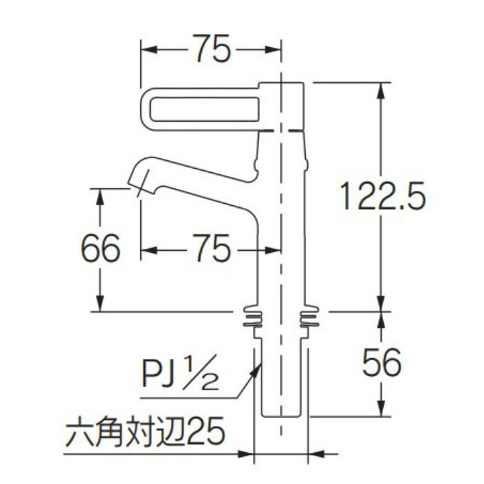 700-025-D 立水栓（トール） マットブラック カクダイ【アウンワークス