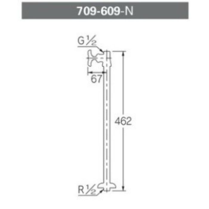 709-609-N Amere ストレート形止水栓 ニッケルメッキ カクダイ【アウン