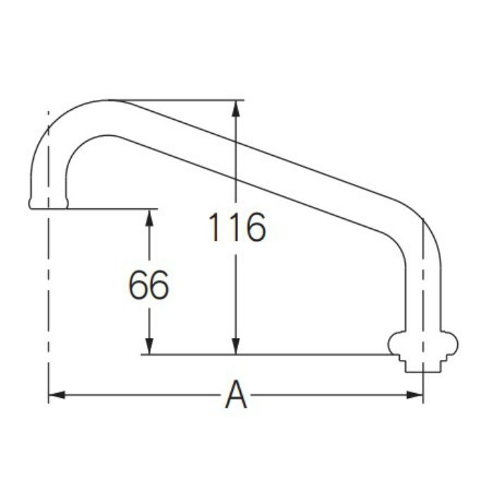 775-18-240 立上りUパイプ 長さ240mm ネオパックタイプ