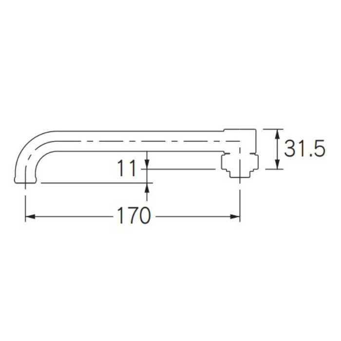 775-31-170 Uパイプ 長さ170mm