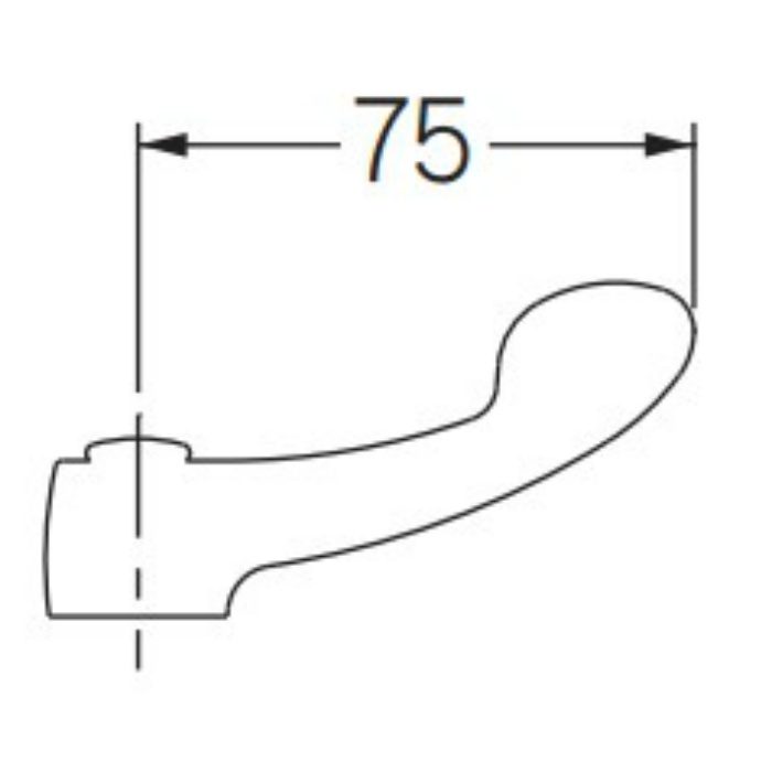 793-622 真鍮レバーハンドル カクダイ【アウンワークス通販】
