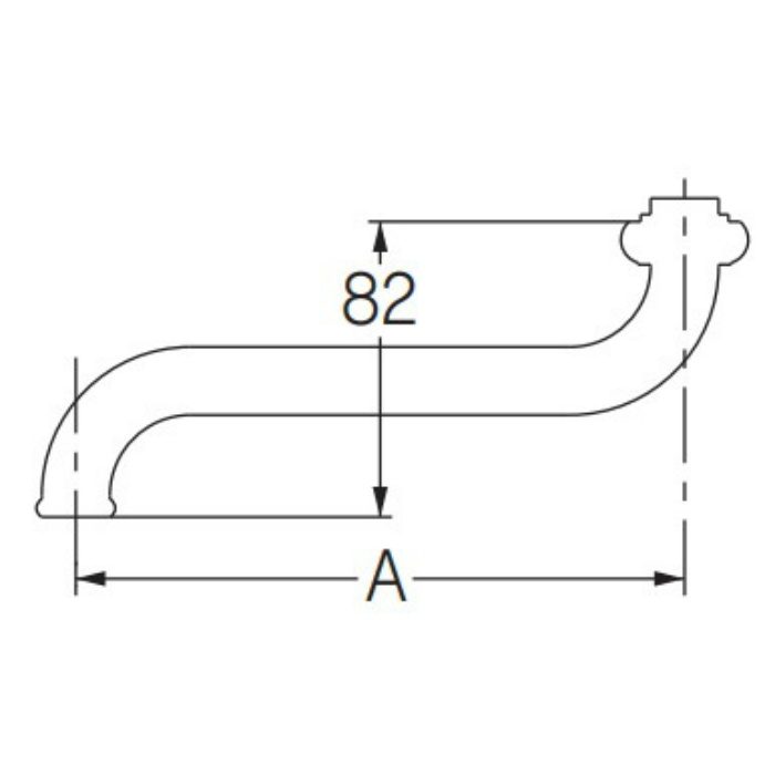 795-81-240 Sパイプ（大） 長さ240mm