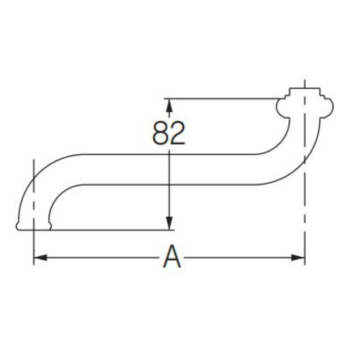 795-81-300 Sパイプ（大） 長さ300mm カクダイ【アウンワークス通販】