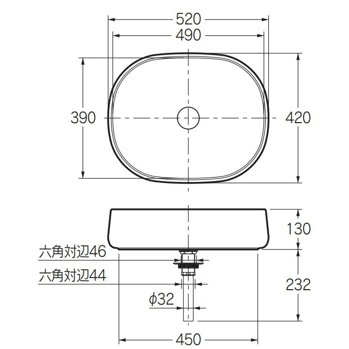 LY-493231-D Olympia 丸型洗面器 マットブラック カクダイ【アウン