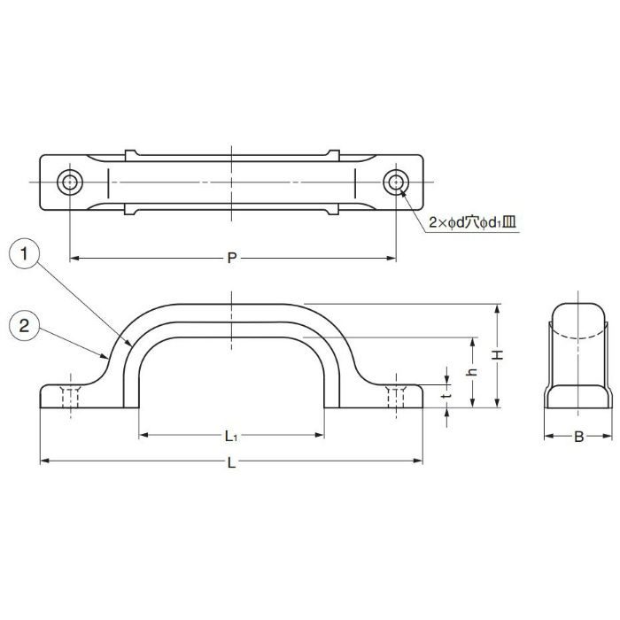 ランプ印ステラアップハンドルUS型 US-70M 100-012-240