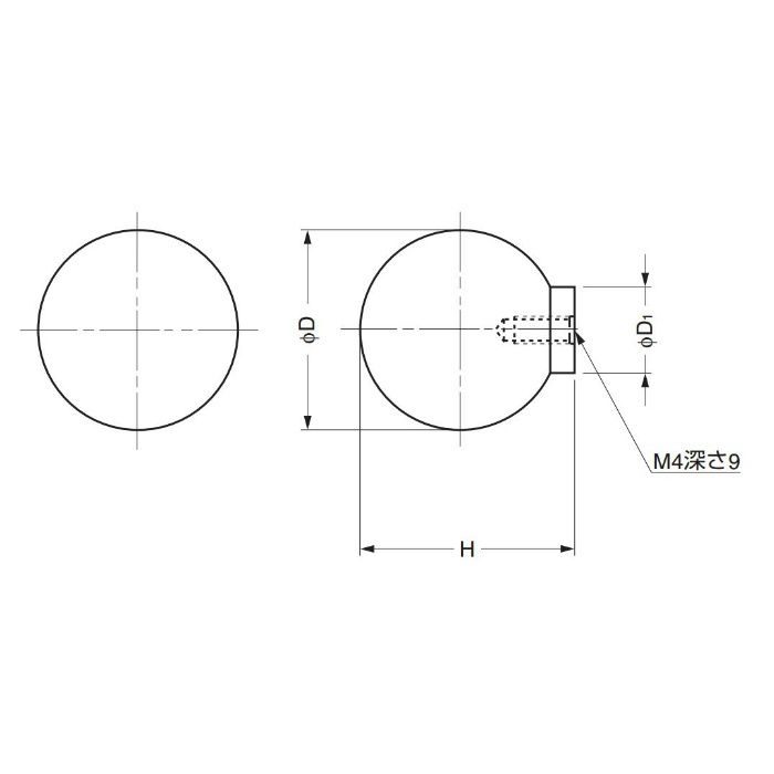 ステンレス鋼製つまみ83型 8361-037 100-012-690