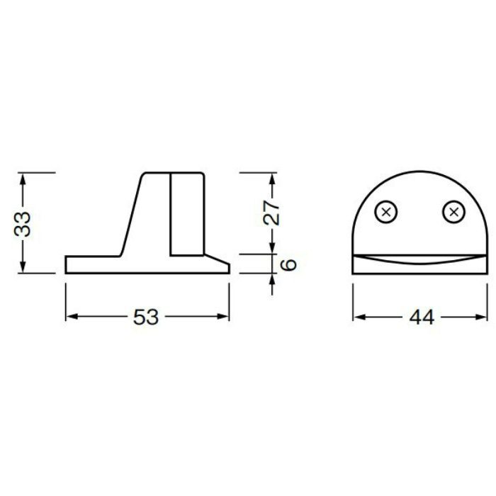 No.420-1 床付戸当りBS ネジ止用 BP(黄銅磨き)