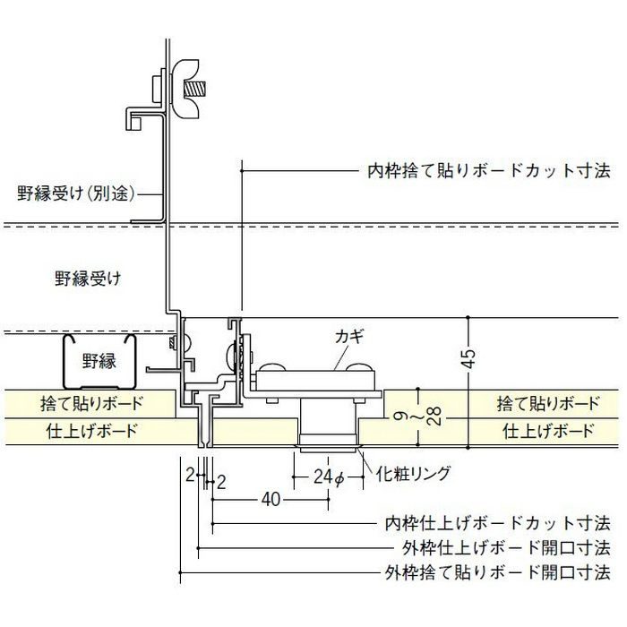 62105 シルバー アルミ リーフ目地606タイプ1カギ付 天井点検口 目地タイプ【セール開催中】