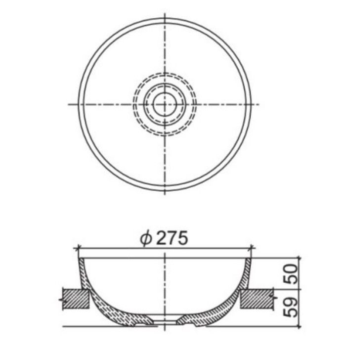 LSM5-NB モノクローム・シリーズ 置き型手洗器 鈍色 リラインス