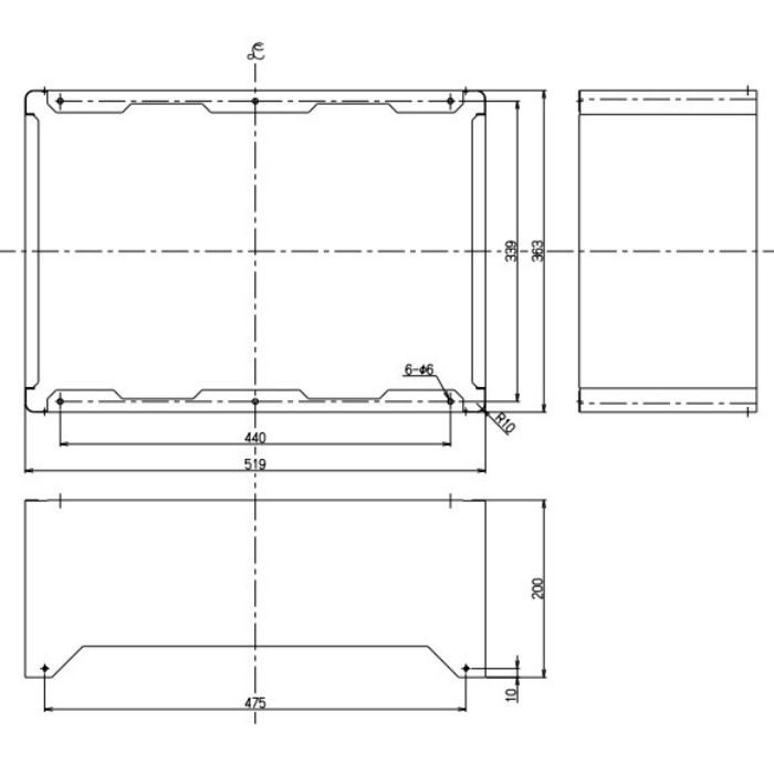 CDCG-200FW レンジフード用ダクトカバー フロストホワイト