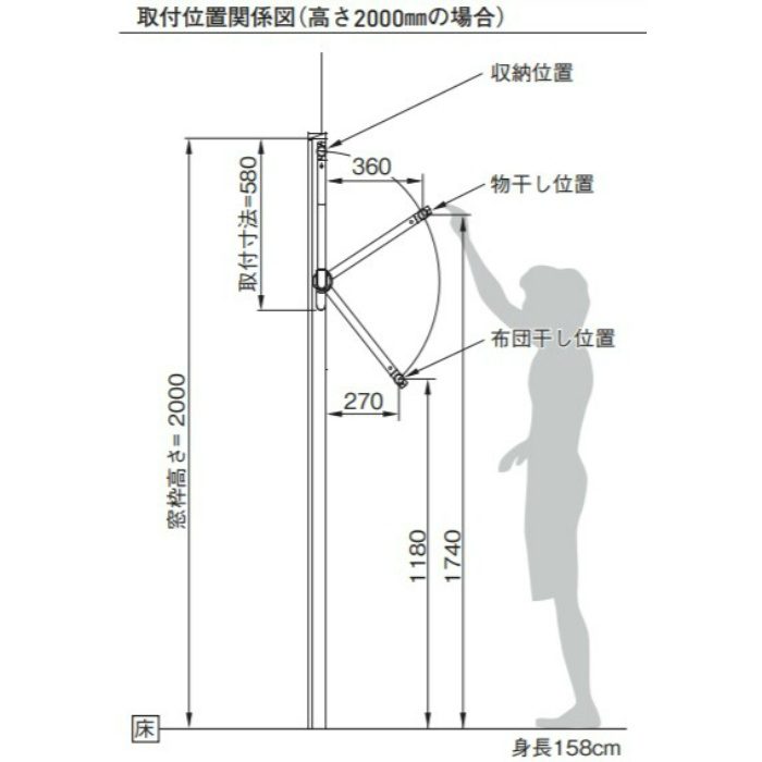 HSM01N 布団干し兼用室内物干し ホスメイト 積水マテリアル