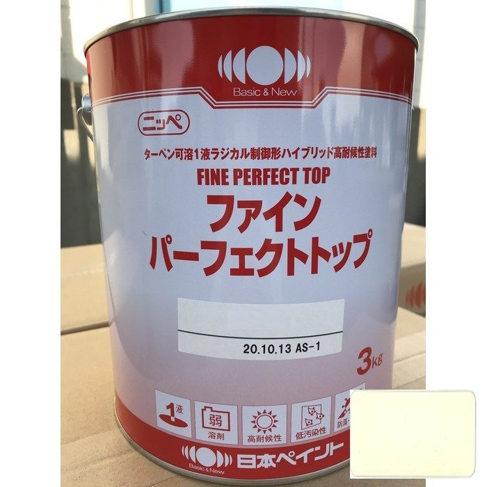 ニッペ ファインパーフェクトトップ ND-111 つや有り 3kg 日本ペイント【アウンワークス通販】