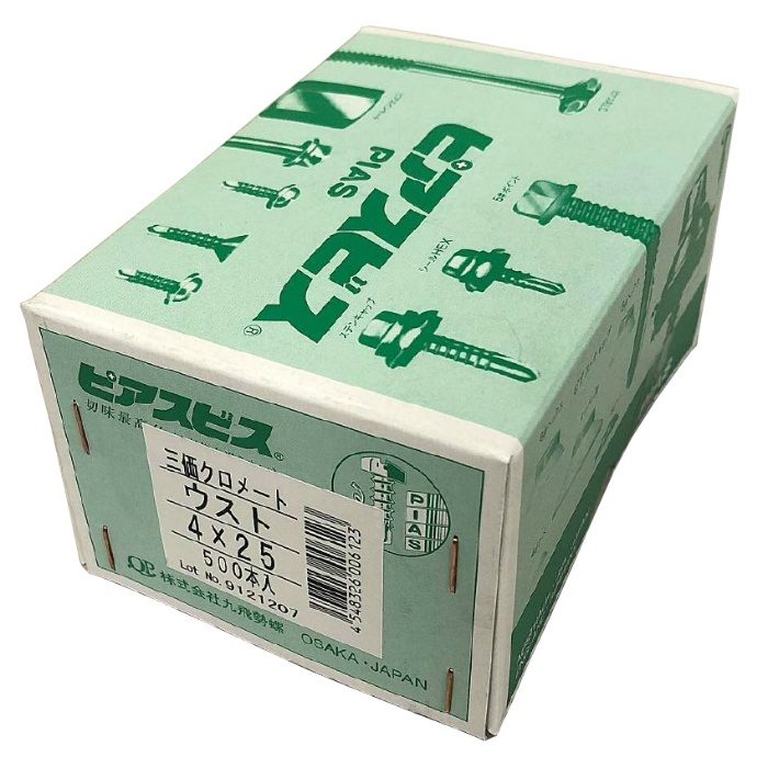 PIAS-TMUSH-SS-3W-419 ピアスビス ウスト 全ネジ 鉄 三価クロメート（白） 4×19 500本入