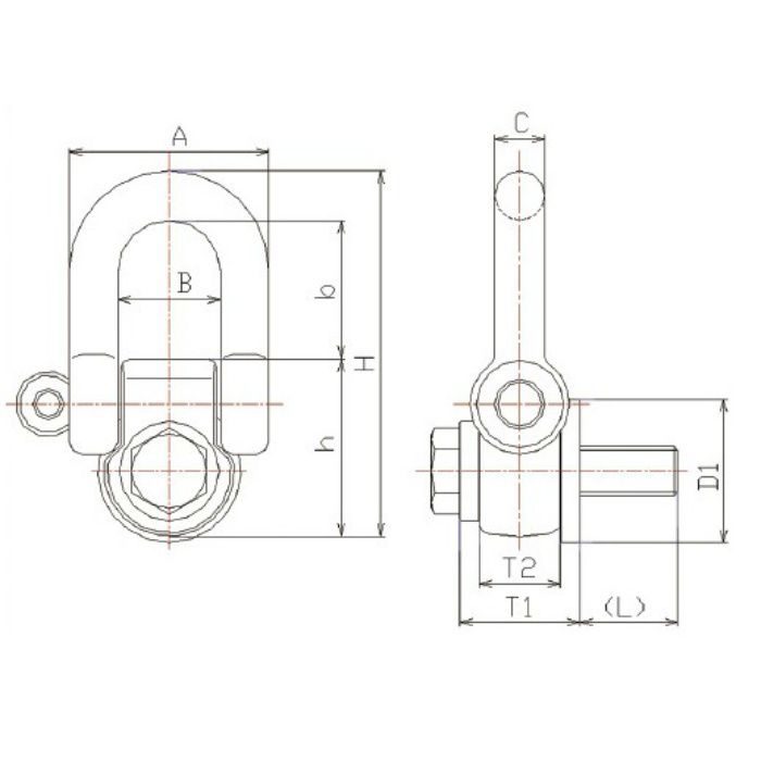 SSS24 横兵衛 使用シャックルW7／8 使用荷重1.5t 2個／ケース