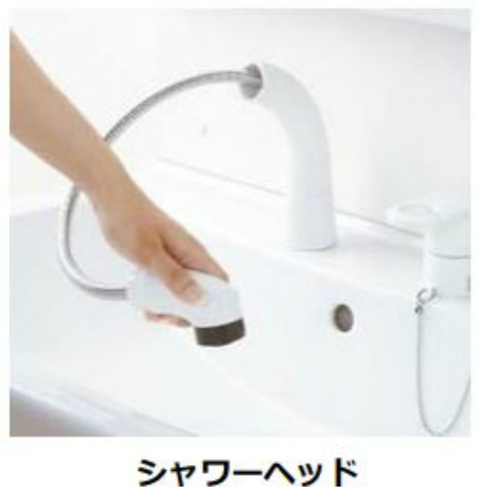 LU752RSJ-20 BW1+LUM7512SLCL リフレスタンド 洗面化粧台セット W750 1面鏡ロング シャワー水栓 くもり止めコート ナチュラル
