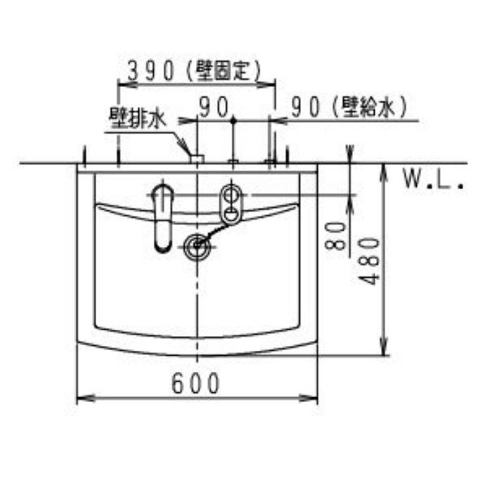 LU602RSJ-19 BW1+LUM6012SLNS リフレスタンド 洗面化粧台セット W600 1面鏡ショート シャワー水栓 ダークウッド