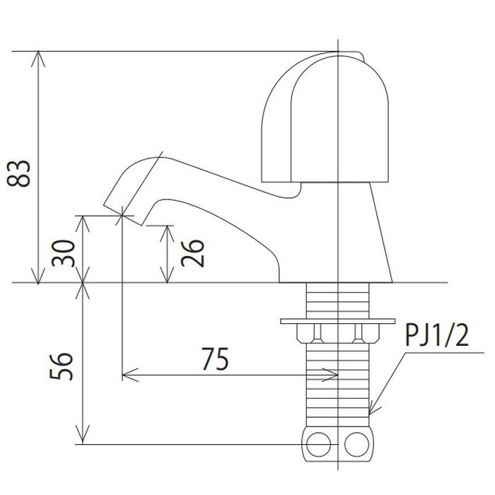 K5E 立水栓（節水チップ内蔵型）