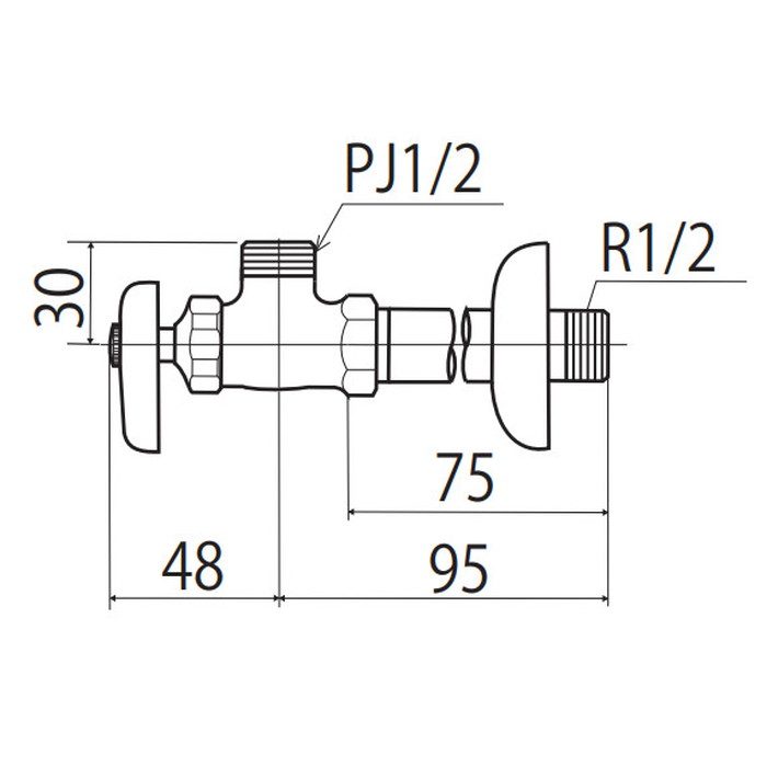 K6-P2 アングル形止水栓