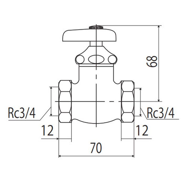 K24N-20 B型鉄管用短胴甲止水栓 20用